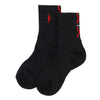 スタンダード パネルソックス ITP19332B - ブラック/レッド