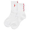 スタンダードパネルソックス ITP19332W - ホワイト/レッド