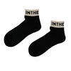 20%OFF SALE!! ナチュラル ショートソックス ITP25323 - ブラック/アイボリー
