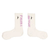 ナチュラル ロングシェイプド ソックス ITP25327 - ホワイト/ライラック