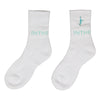 ベーシックロゴ ジャガード ソックス ITP25439 - ホワイト/エメラルド