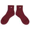 [予約] 3月上旬発送　ショートカーシブ ソックス ITP26055 - マルーン/ベージュ